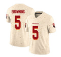 Arizona #5 Baron Player Football V Neck Short Sleeve Natural Rivalries Jersey Browning For Men Youth Women Gift
