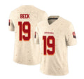 Arizona #19 Carson Player Football V Neck Short Sleeve Natural Rivalries Jersey Beck For Men Youth Women Gift