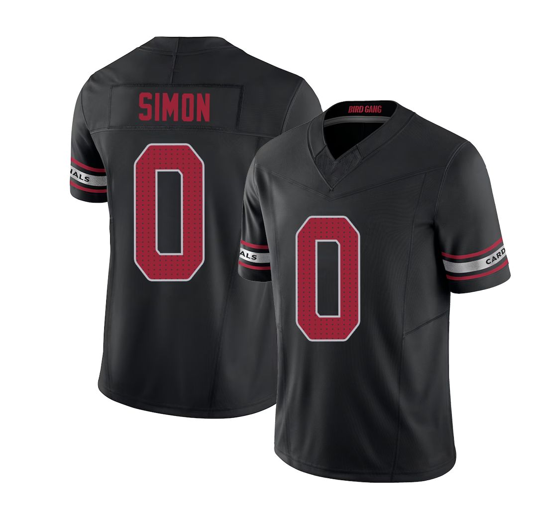 Arizona #0 Cody Player Football V Neck Short Sleeve Black Jersey Simon For Men Youth Women Gift
