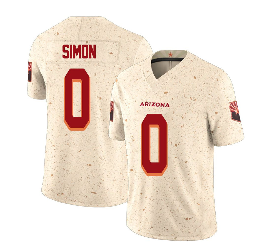 Arizona #0 Cody Player Football V Neck Short Sleeve Natural Rivalries Jersey Simon For Men Youth Women Gift