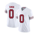 Arizona #0 Cody Player Football V Neck Short Sleeve White Jersey Simon For Men Youth Women Gift