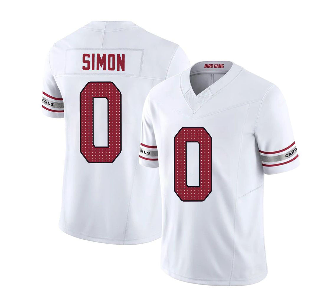 Arizona #0 Cody Player Football V Neck Short Sleeve White Jersey Simon For Men Youth Women Gift