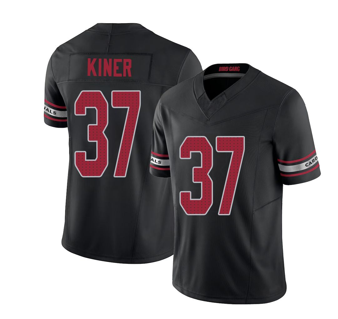 Arizona #37 Corey Player Football V Neck Short Sleeve Black Jersey Kiner For Men Youth Women Gift