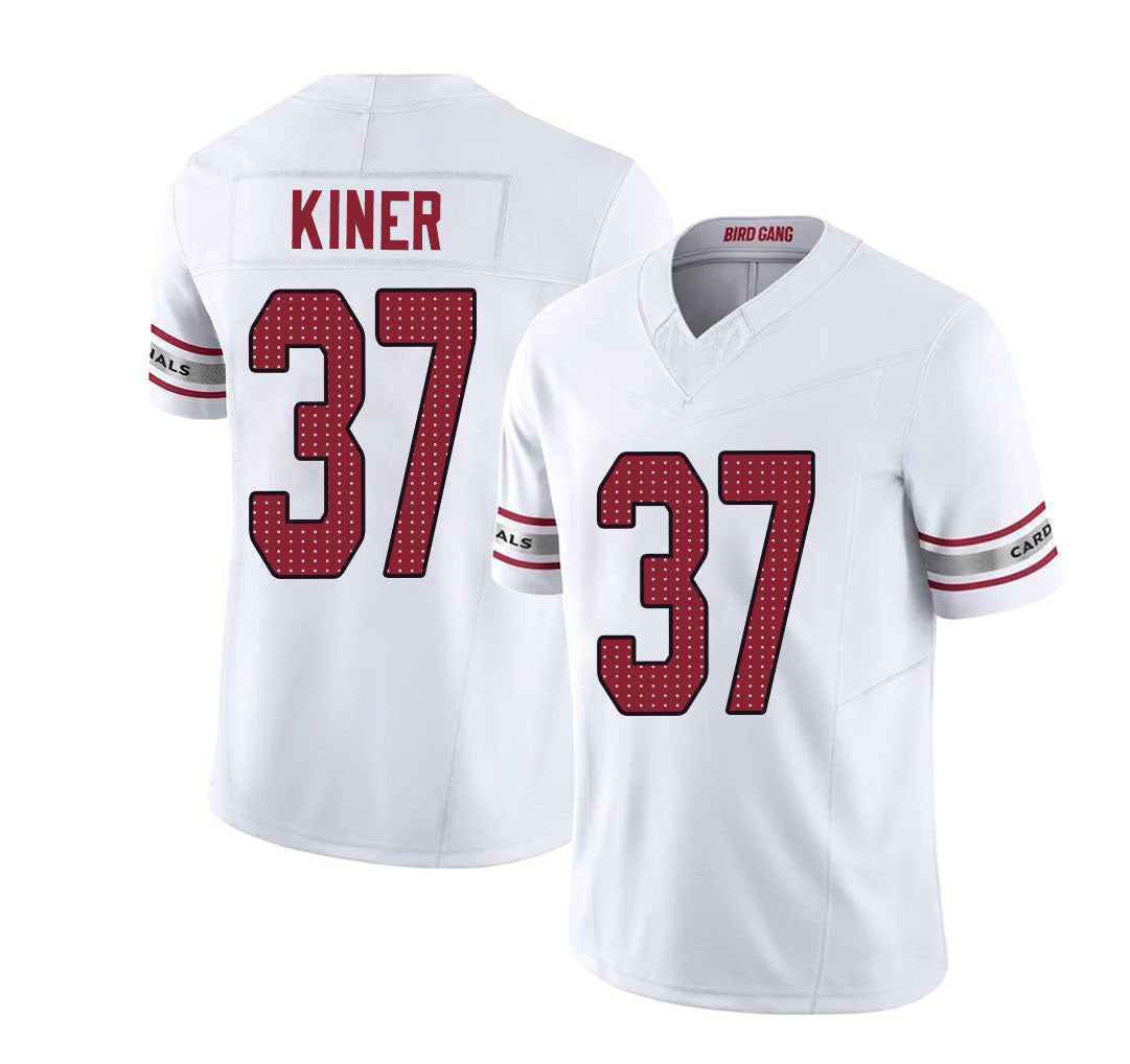 Arizona #37 Corey Player Football V Neck Short Sleeve White Jersey Kiner For Men Youth Women Gift