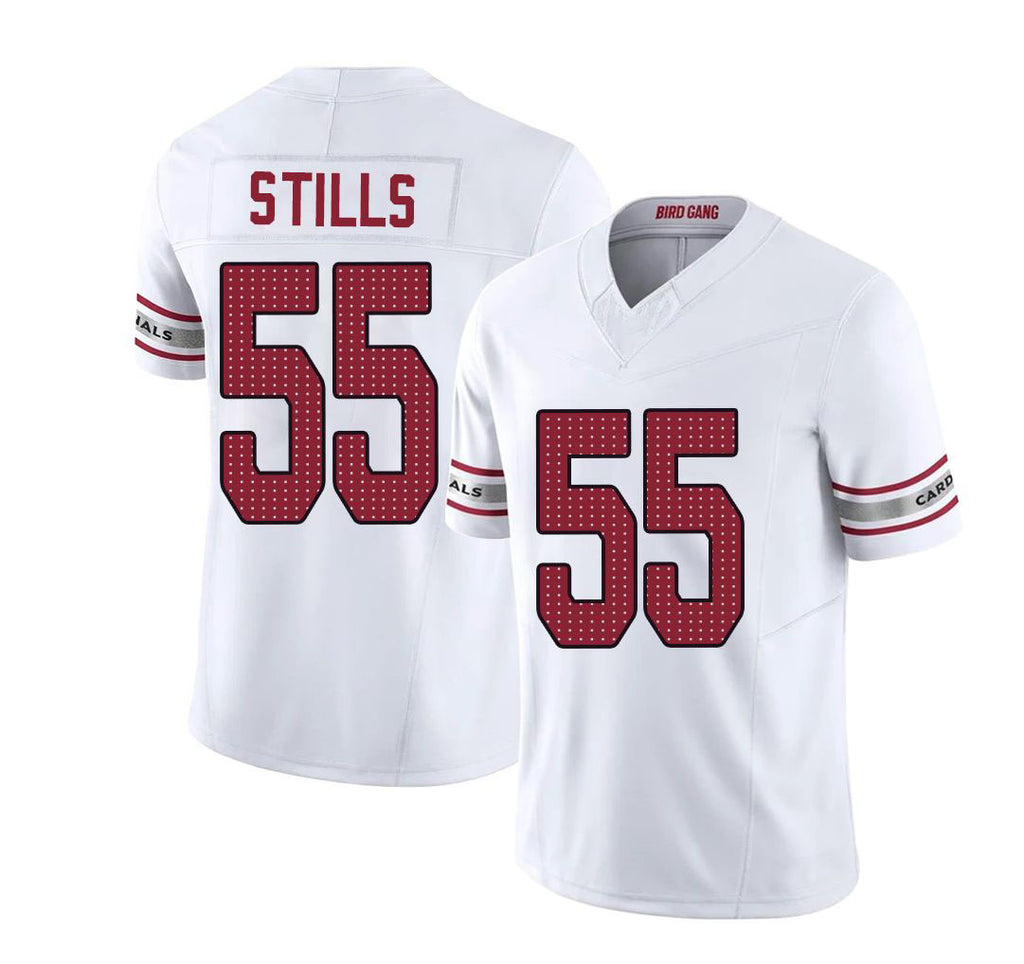 Arizona #55 Dante Player Football V Neck Short Sleeve White Jersey Stills For Men Youth Women Gift