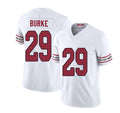 Arizona #29 Denzel Player Football V Neck Short Sleeve White Jersey Burke For Men Youth Women Gift