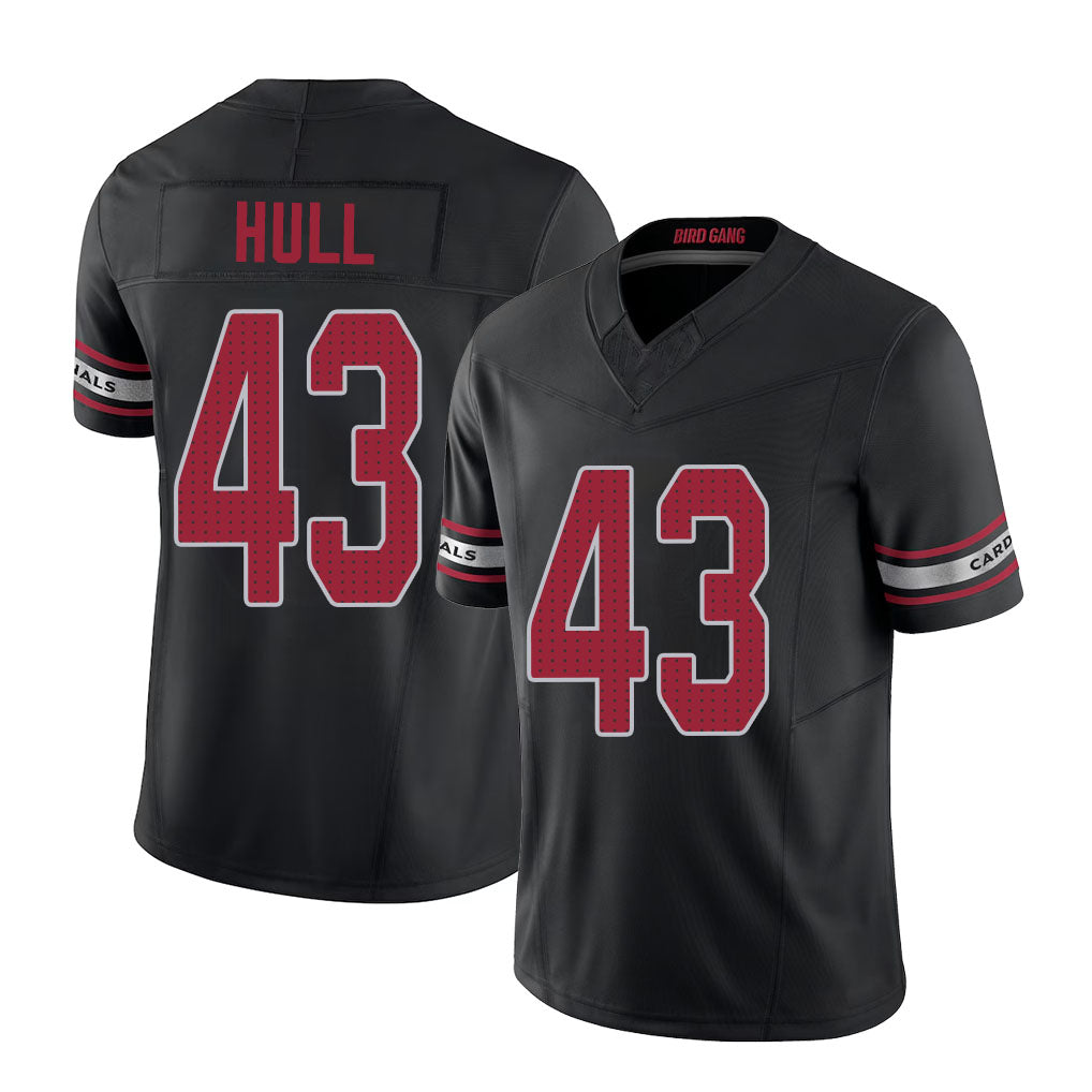 Arizona #43 Evan Player Football V Neck Short Sleeve Black Jersey Hull For Men Youth Women Gift