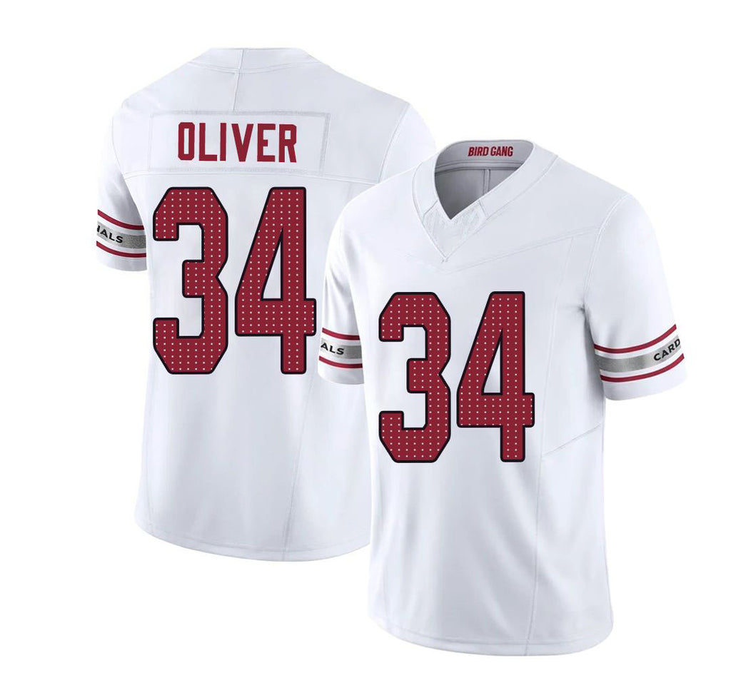 Arizona #34 Isaiah Player Football V Neck Short Sleeve White Jersey Oliver For Men Youth Women Gift