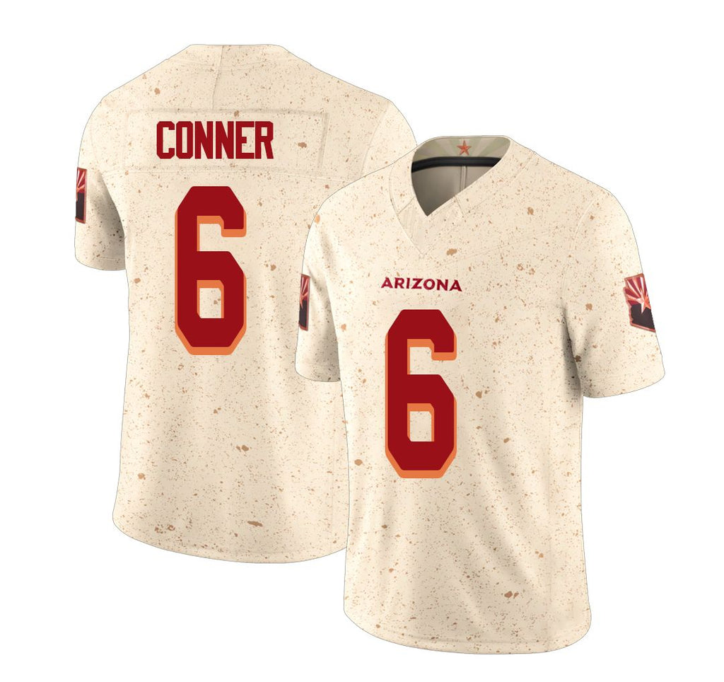 Arizona #6 James Player Football V Neck Short Sleeve Natural Rivalries Jersey Conner For Men Youth Women Gift