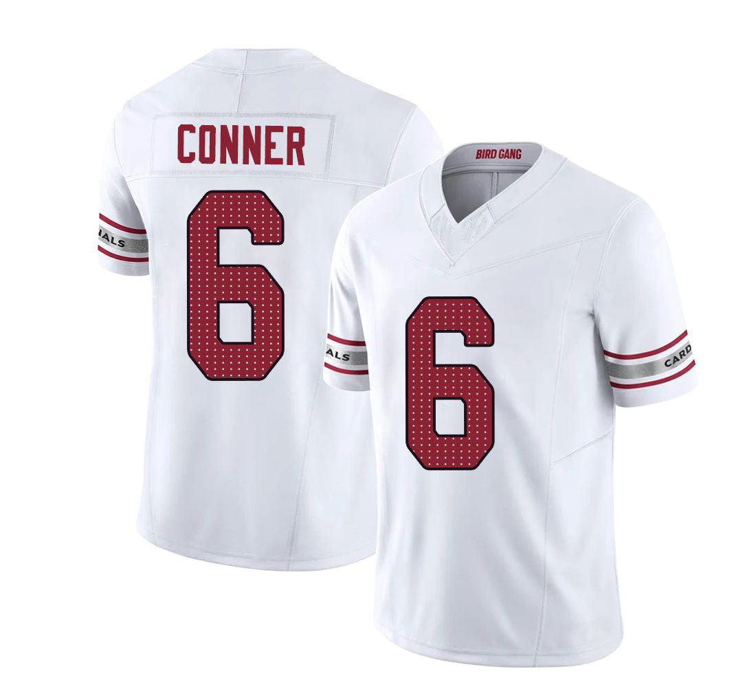 Arizona #6 James Player Football V Neck Short Sleeve White Jersey Conner For Men Youth Women Gift