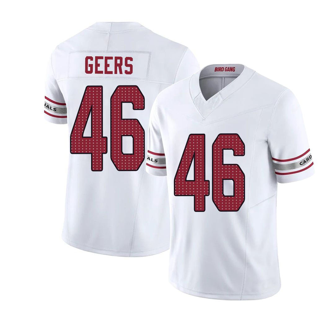Arizona #46 Jameson Player Football V Neck Short Sleeve White Jersey Geers For Men Youth Women Gift