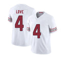 Arizona #4 Jeremiyah Player Football V Neck Short Sleeve White Jersey Love For Men Youth Women Gift