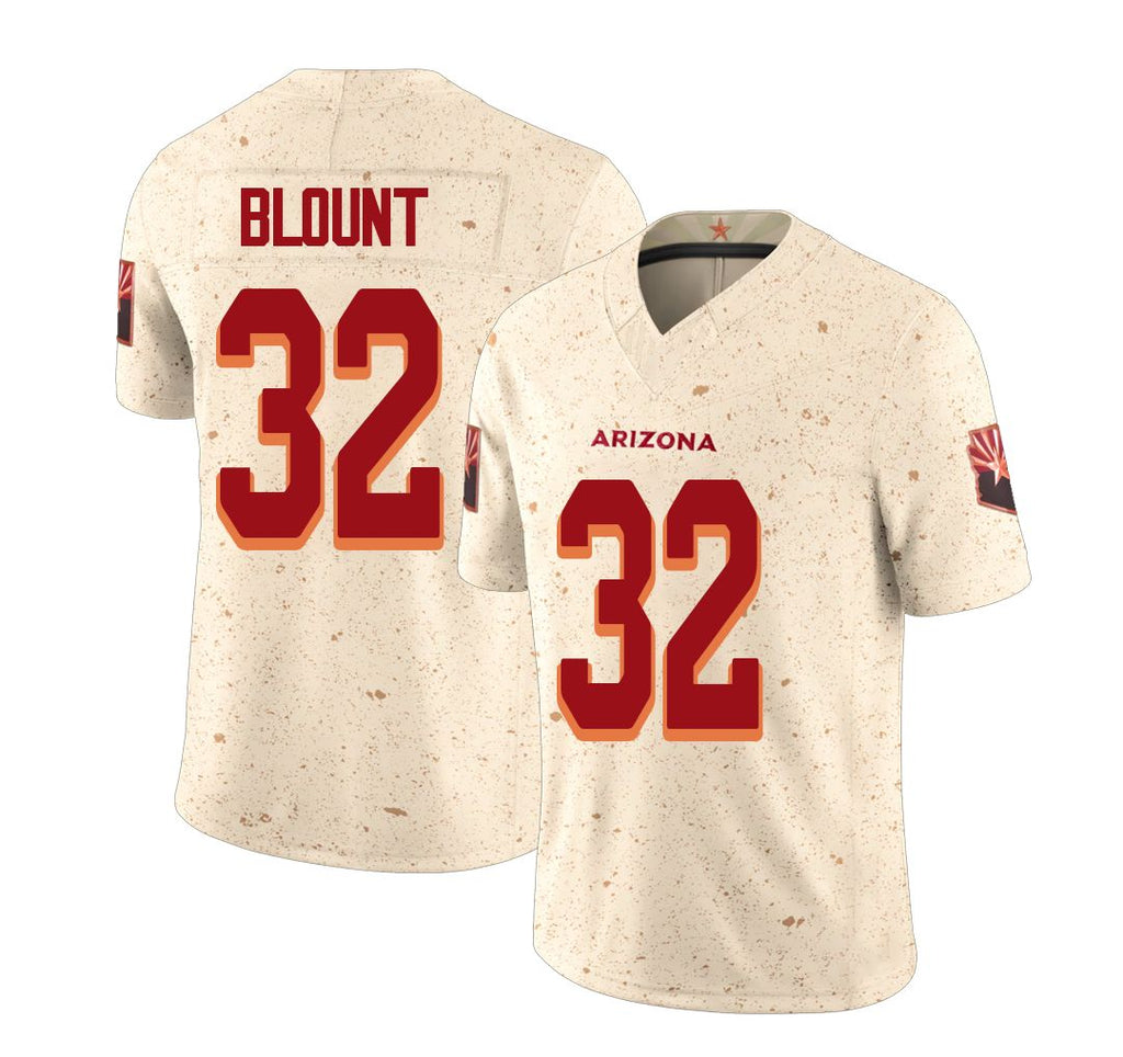 Arizona #32 Joey Player Football V Neck Short Sleeve Natural Rivalries Jersey Blount For Men Youth Women Gift