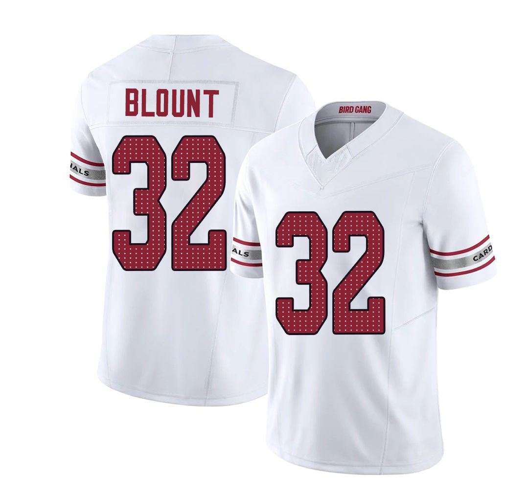 Arizona #32 Joey Player Football V Neck Short Sleeve White Jersey Blount For Men Youth Women Gift