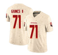 Arizona #71 Jon Player Football V Neck Short Sleeve Natural Rivalries Jersey Gaines II For Men Youth Women Gift