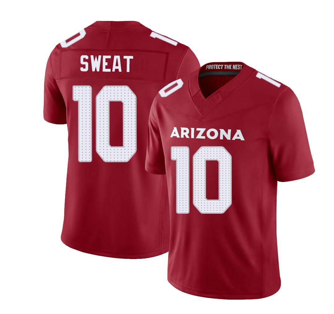 Arizona #10 Josh Player Football V Neck Short Sleeve Red Jersey Sweat For Men Youth Women Gift