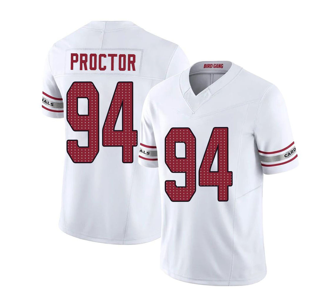 Arizona #94 Kaleb Player Football V Neck Short Sleeve White Jersey Proctor For Men Youth Women Gift