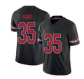 Arizona #35 Kalen Player Football V Neck Short Sleeve Black Jersey King For Men Youth Women Gift