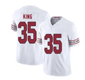 Arizona #35 Kalen Player Football V Neck Short Sleeve White Jersey King For Men Youth Women Gift