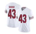 Arizona #43 Karson Player Football V Neck Short Sleeve White Jersey Sharar For Men Youth Women Gift