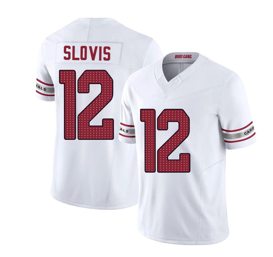 Arizona #12 Kedon Player Football V Neck Short Sleeve White Jersey Slovis For Men Youth Women Gift