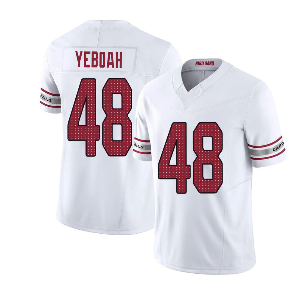 Arizona #48 Kenny Player Football V Neck Short Sleeve White Jersey Yeboah For Men Youth Women Gift