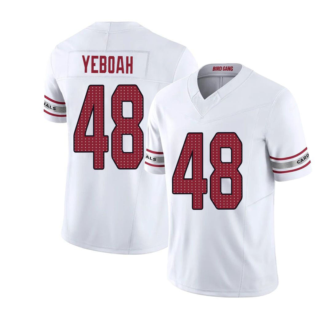 Arizona #48 Kenny Player Football V Neck Short Sleeve White Jersey Yeboah For Men Youth Women Gift