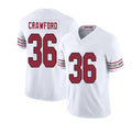 Arizona #36 Kitan Player Football V Neck Short Sleeve White Jersey Crawford For Men Youth Women Gift