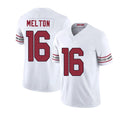 Arizona #16 Max Player Football V Neck Short Sleeve White Jersey Melton For Men Youth Women Gift