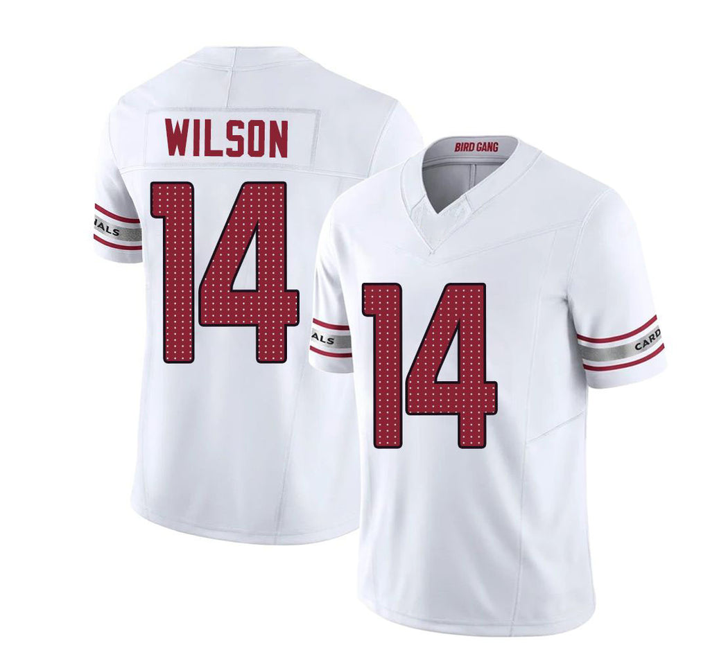 Arizona #14 Michael Player Football V Neck Short Sleeve White Jersey Wilson For Men Youth Women Gift