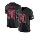 Arizona #70 Paris Player Football V Neck Short Sleeve Black Jersey Johnson Jr. For Men Youth Women Gift
