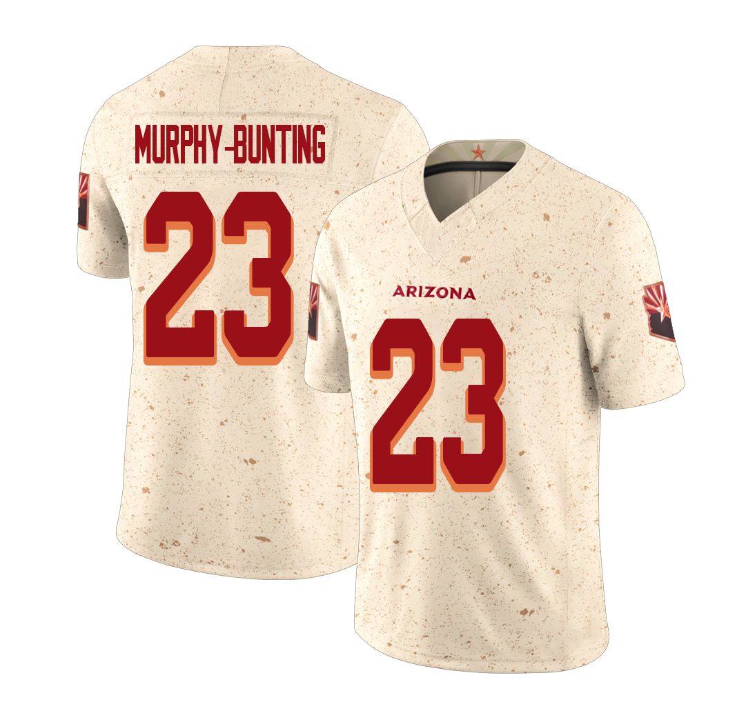 Arizona #23 Sean Player Football V Neck Short Sleeve Natural Rivalries Jersey Murphy-Bunting For Men Youth Women Gift