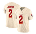 Arizona #2 Will Player Football V Neck Short Sleeve Natural Rivalries Jersey Johnson For Men Youth Women Gift