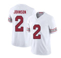 Arizona #2 Will Player Football V Neck Short Sleeve White Jersey Johnson For Men Youth Women Gift