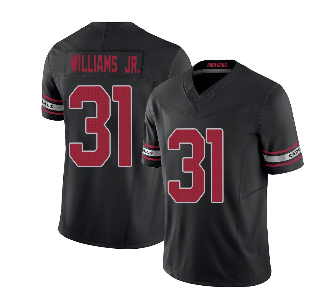 Arizona #31 Wydett Player Football V Neck Short Sleeve Black Jersey Williams Jr. For Men Youth Women Gift