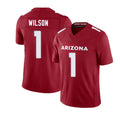 Arizona #1 Mack Player Football V Neck Short Sleeve Red Jersey Wilson For Men Youth Women Gift