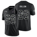 Carolina #28 Dillon Player Football V Neck Short Sleeve Black Jersey AJ For Men Youth Women Gift