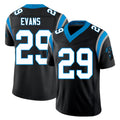 Carolina #29 Evans Player Football V Neck Short Sleeve Black Jersey Akayleb For Men Youth Women Gift