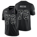 Carolina #76 Reese Player Football V Neck Short Sleeve Black Jersey Albert For Men Youth Women Gift