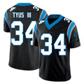 Carolina #34 Tyus III Player Football V Neck Short Sleeve Black Jersey Anthony For Men Youth Women Gift