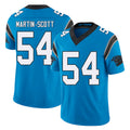 Carolina #54 Martin-Scott Player Football V Neck Short Sleeve Blue Jersey Bam For Men Youth Women Gift