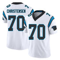 Carolina #70 Christensen Player Football V Neck Short Sleeve White Jersey Brady For Men Youth Women Gift