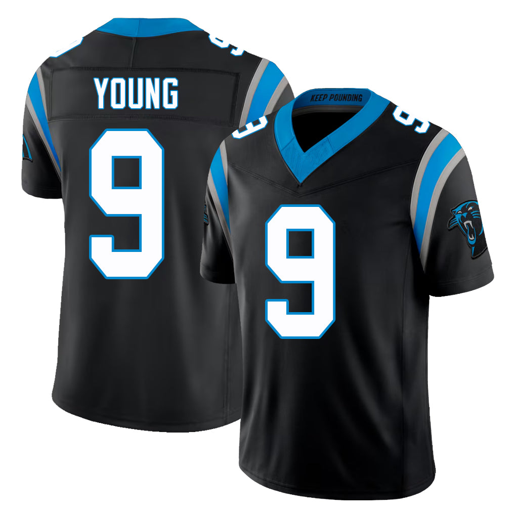 Carolina #9 Young Player Football V Neck Short Sleeve Black Jersey Bryce For Men Youth Women Gift
