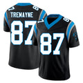 Carolina #87 Tremayne Player Football V Neck Short Sleeve Black Jersey Brycen For Men Youth Women Gift