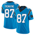 Carolina #87 Tremayne Player Football V Neck Short Sleeve Blue Jersey Brycen For Men Youth Women Gift