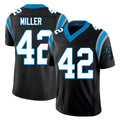 Carolina #42 Miller Player Football V Neck Short Sleeve Black Jersey Cam For Men Youth Women Gift