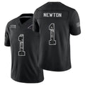 Carolina #1 Newton Player Football V Neck Short Sleeve Black Jersey Cam For Men Youth Women Gift