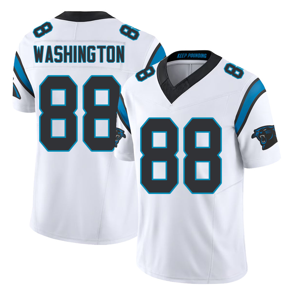 Carolina #88 Washington Player Football V Neck Short Sleeve White Jersey Casey For Men Youth Women Gift