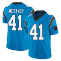 Carolina #41 Metayer Player Football V Neck Short Sleeve Blue Jersey Chamon For Men Youth Women Gift