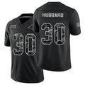 Carolina #30 Hubbard Player Football V Neck Short Sleeve Black Jersey Chuba For Men Youth Women Gift